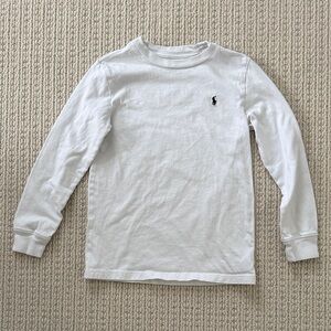 Polo by Ralph Lauren White Long Sleeve Kids Tee
